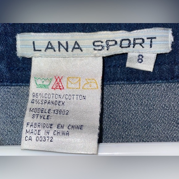 Lana Sport women’s Dark Wash Panelled 1990s Denim Jacket size : 8 - Picture 7 of 7